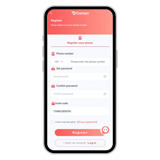 Lucky 777 Registration Step 1