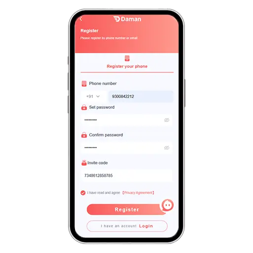 Lucky 777 Registration Step 2